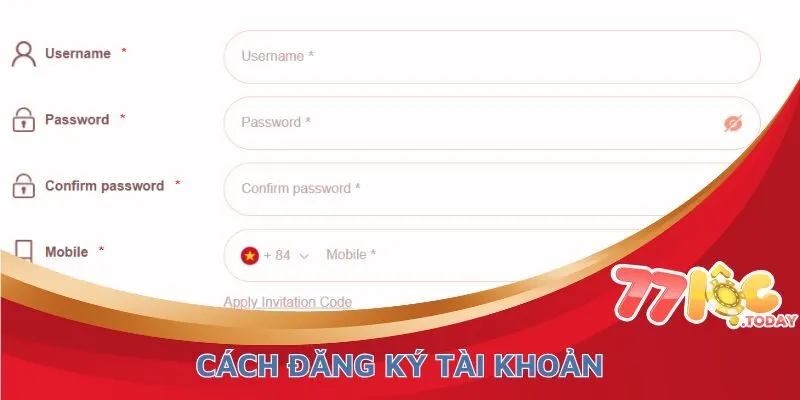 Mở tài khoản hội viên 77loc nhanh gọn