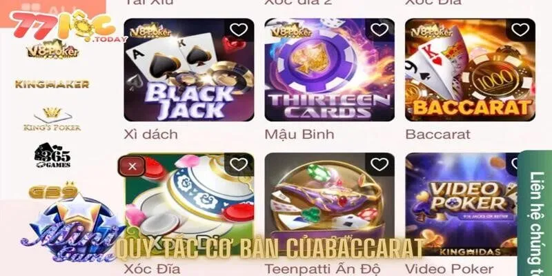 Một số quy tắc trong game bài casino 77loc